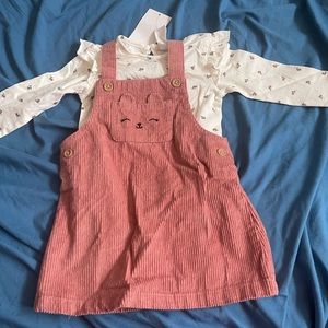 NWT H&M dress and shirt set size 6-9 months